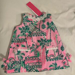 Lilly Pulitzer Pink and Green Baby Lilly Shift Dress